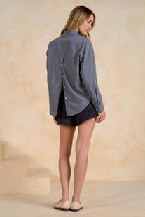 Elan Women's Long Sleeve Top with Open Back Detail Alternate View